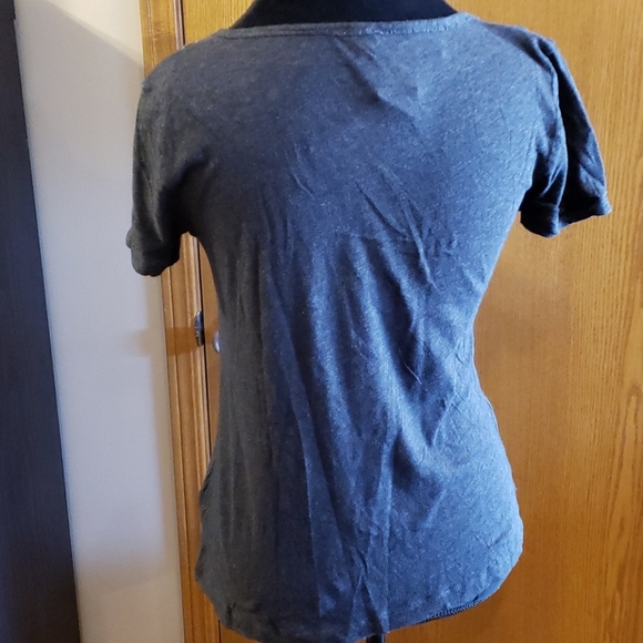 J crew grey NEW sequined top with distressed seams - Picture 3 of 5